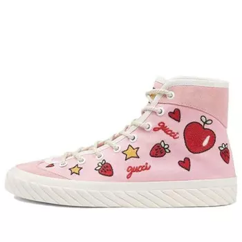 Кроссовки canvas hightop 'valentine's day' Gucci, розовый