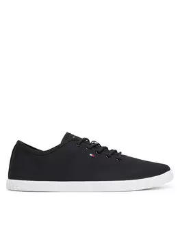 Кроссовки Canvas Lace Up Sneaker FW0FW08641 Tommy Hilfiger, черный