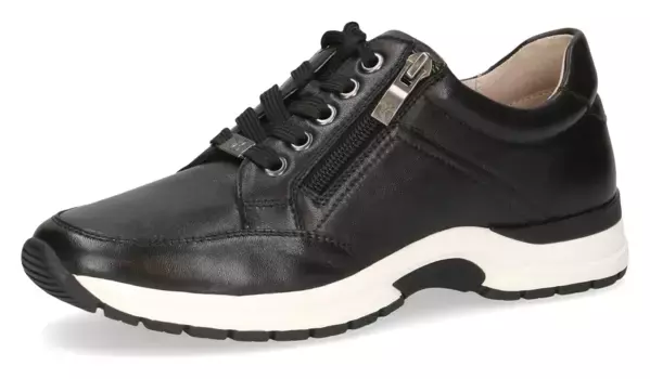 Кроссовки Caprice на танкетке, с боковой молнией, повседневная обувь, полуботинки, туфли на шнуровке, черный