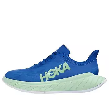 Кроссовки carbon x 2 'dazzling blue green ash' Hoka One One, голубой