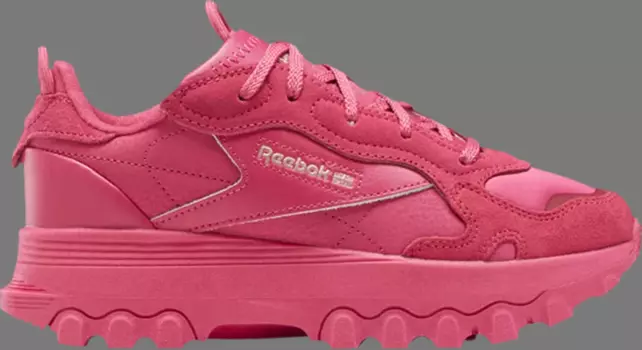 Кроссовки cardi b x classic leather big kid 'semi pursuit pink' Reebok, розовый