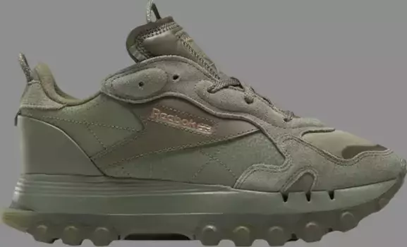 Кроссовки cardi b x classic leather 'hunter green' Reebok, зеленый