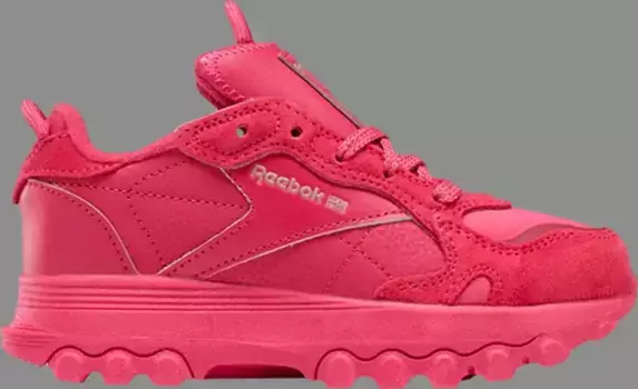 Кроссовки cardi b x classic leather little kid 'semi pursuit pink' Reebok, розовый
