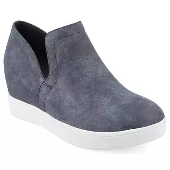 Кроссовки Cardi на широкой танкетке Journee, синий