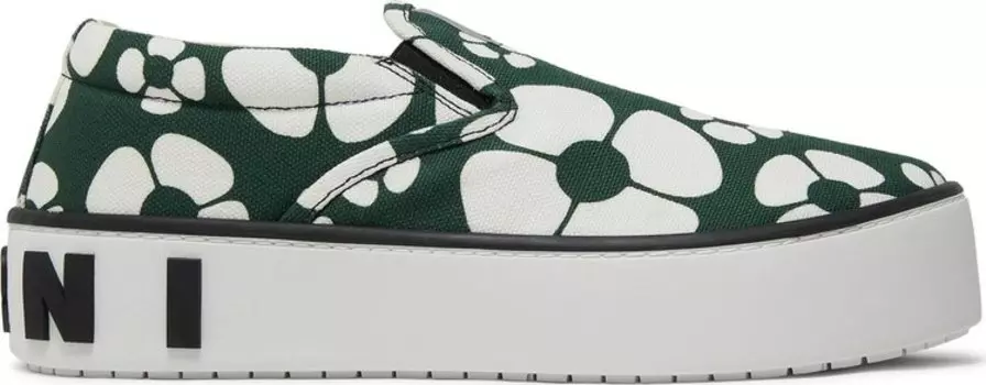 Кроссовки Carhartt WIP x Marni Paw Sneaker Forest Green Floral, зеленый