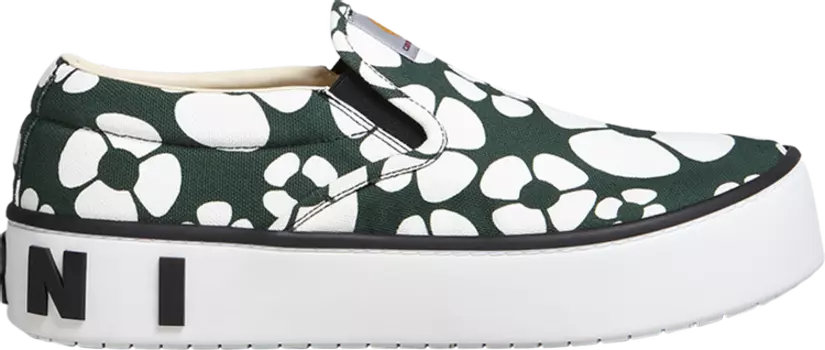 Кроссовки Carhartt WIP x Marni Wmns Paw Sneaker Forest Green Floral, зеленый