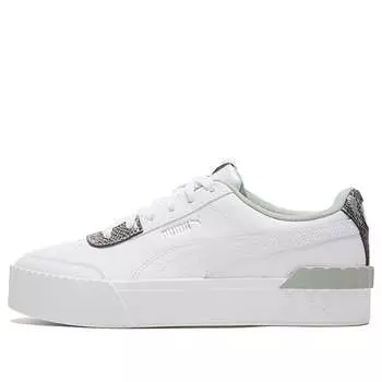 Кроссовки carina lift snake white/snake print low casual board shoes Puma, белый