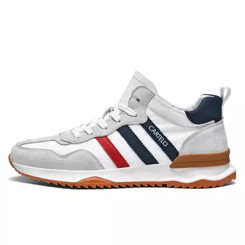 Кроссовки CARTELO/Catilla crocodile Lifestyle Shoes Men Mid-top, бежевый