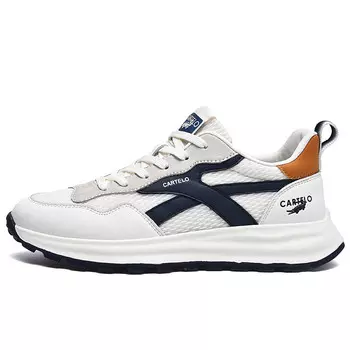 Кроссовки CARTELO/Catilla crocodile Lifestyle Shoes Men Low-top, белый/синий