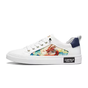 Кроссовки CARTELO/Catilla crocodile Skateboarding Shoes Men Low-top, зеленый