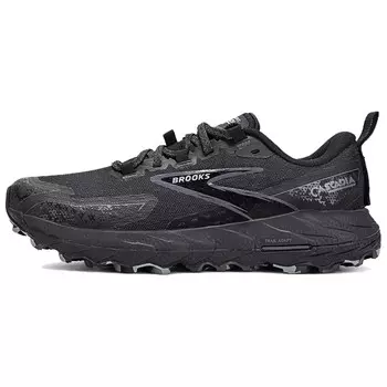 Кроссовки Cascadia18 женские с низким верхом, черные/черные перламутровые/серые Brooks