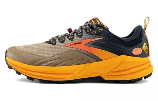 Кроссовки Cascadia 16 мужские с низким верхом, оранжевые/темно-сине-фиолетовые/коричневые Brooks