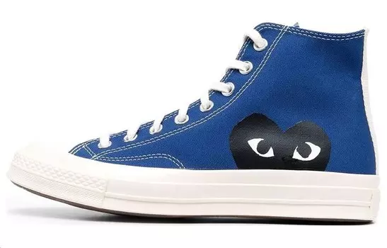 Кроссовки CDG Skateboarding Shoes Men High-top Blue, синий