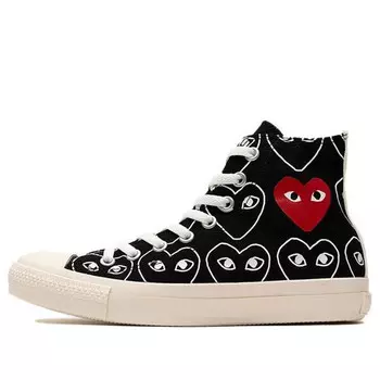 Кроссовки cdg x chuck taylor all starmulti-heart 'black white' Converse, черный