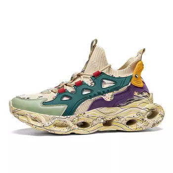 Кроссовки CEKOOM Chunky Sneakers Unisex Low-top, черный/желтый