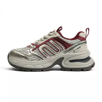 Кроссовки CENTRAL&KITTY Chunky Sneakers Women's Low-top, серебряный