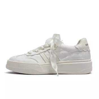 Кроссовки CENTRAL&KITTY Skateboarding Shoes Women's Low-top, белый