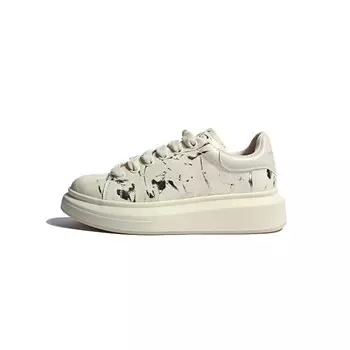 Кроссовки CENTRAL&KITTY Skateboarding Shoes Women's Mid-top Beige, бежевый