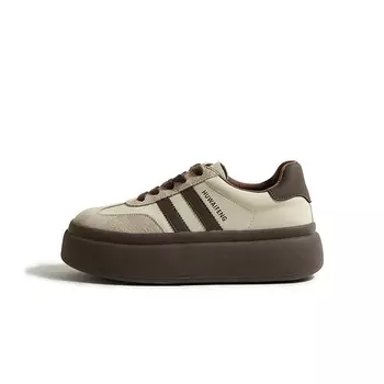 Кроссовки CENTRAL&KITTY Skateboarding Shoes Women's Low-top, коричневый