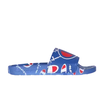 Кроссовки Champion IPO Warped Slide Repeat Print - Blue, синий