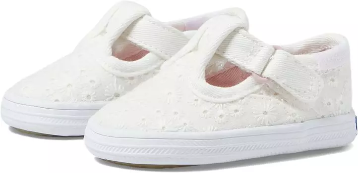 Кроссовки Champion Lace Toe Cap T-Strap Keds, цвет White Eyelet
