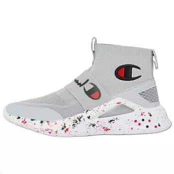 Кроссовки Champion Lifestyle Shoes Men Mid-top Grey/white, серый/белый