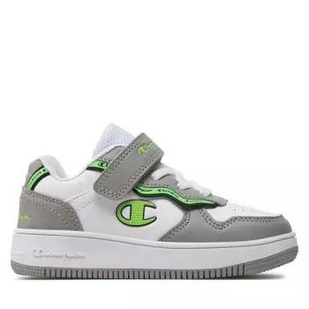 Кроссовки Champion Rebound Alter Low B Ps Low Cut Shoe S32721-CHA-WW012 Wht/Grey/Green Fluo, белый