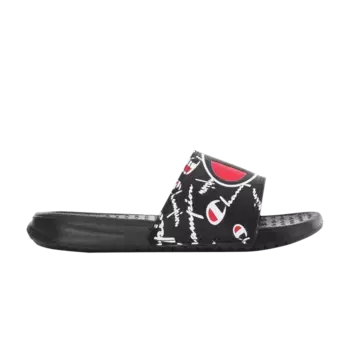 Кроссовки Champion Super Slide Kids Warped - Black, черный
