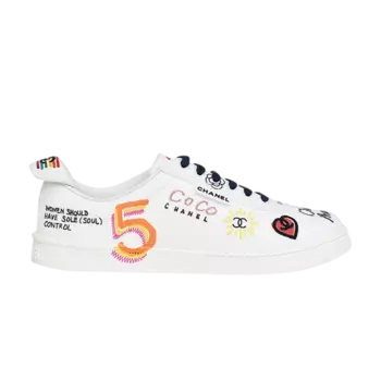 Кроссовки Chanel Pharrell x Chanel Leather Sneaker 'Graffiti', белый