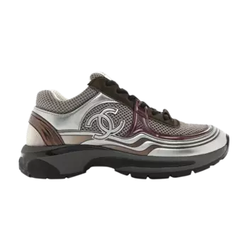 Кроссовки Chanel Wmns Sneaker Khaki Silver Dark Purple, коричневый