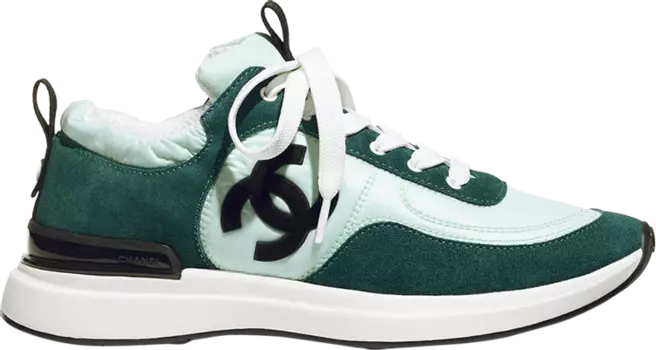 Кроссовки Chanel Wmns Suede Calfskin Sneaker Light Green, зеленый