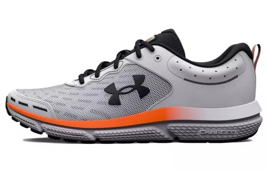Кроссовки Charged Assert 10 для бега мужские с низким верхом серые/оранжевые Under Armour