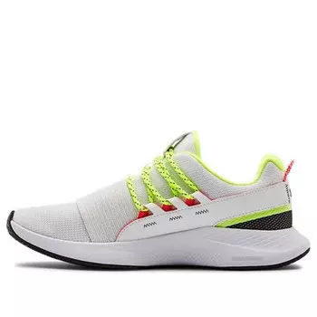 Кроссовки charged breathe lace running shoes white/green Under Armour, белый