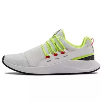 Кроссовки Charged Breathe Lifestyle женские с низким верхом, белые/зеленые Under Armour