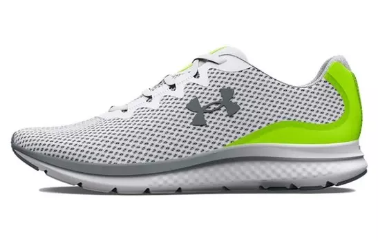 Кроссовки Charged Impulse 3 для бега мужские с низким верхом белые/зеленые Under Armour