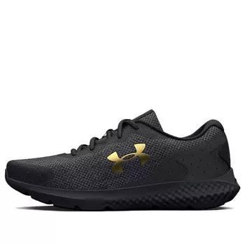 Кроссовки charged rogue 3 'black metallic gold' Under Armour, черный