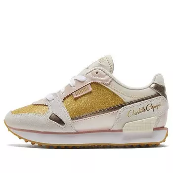 Кроссовки charlotte olympia x mile rider 'gold glitter' Puma, хаки