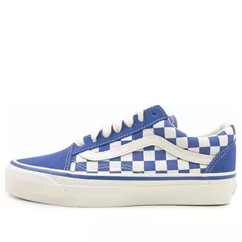 Кроссовки checkerboard old skool 36 'medium blue' Vans, синий