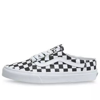 Кроссовки checkerboard old skool mule chessboard white/black Vans, белый
