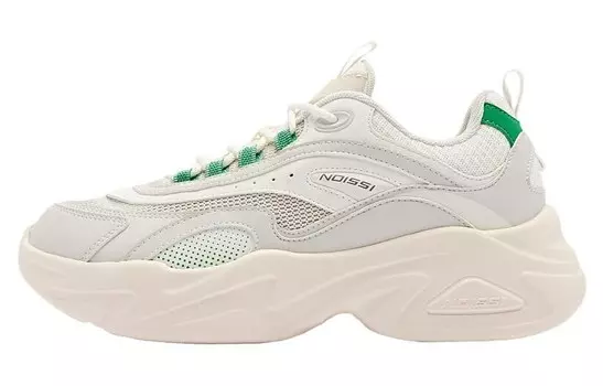 Кроссовки Cheese Running Women's Low-Top White/Green Qiaodan
