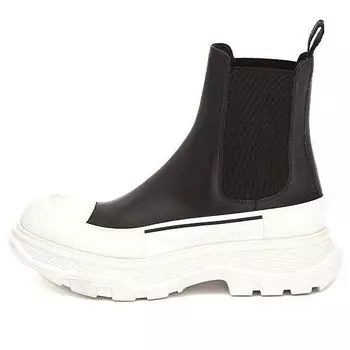 Кроссовки chelsea tread ankle boot 'black white' Alexander Mcqueen, черный