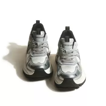 Кроссовки CHENTER KATER Chunky Sneakers Women's Low-top, серый