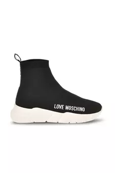 Кроссовки черные с белой надписью "Love Moschino" для женщин/девочек Love Moschino, черный
