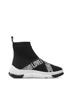 Кроссовки Черный Крест Белые Надписи Для Женщин/Девочек Love Moschino, черный