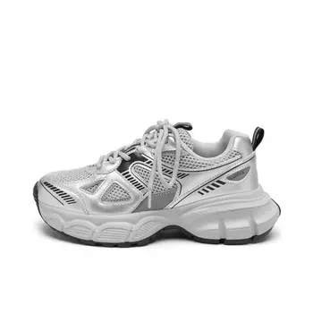 Кроссовки CHERRY&KALIKA Chunky Sneakers Women's Low-top Silver, серебряный