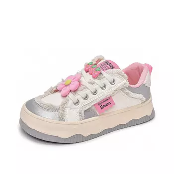 Кроссовки CHERRY&KALIKA Skateboarding Shoes Women's Low-top, бежевый/синий