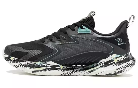 Кроссовки Chi Feng 6.0 мужские низкие черные/белые/зеленые Xtep