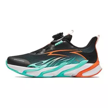 Кроссовки Chiyan Kids GS Low-top, черные/флуоресцентные, аква-зеленые Anta Kids, зеленый