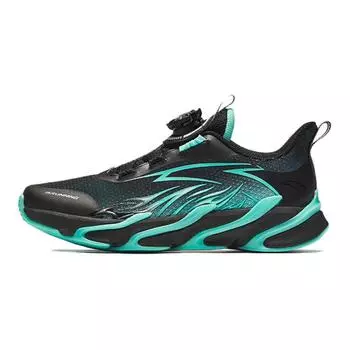 Кроссовки Chiyan Kids GS Low-top, черные/флуоресцентные, аква-зеленые Anta Kids, зеленый