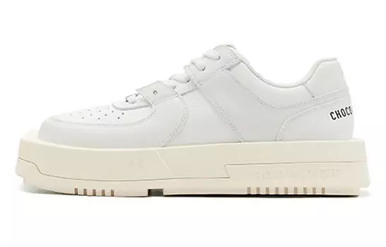Кроссовки CHOCO CONCERT Skateboarding Shoes Unisex Low-top Round Square White, белый